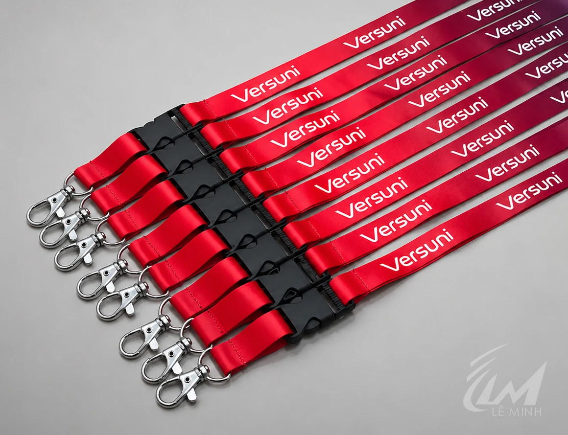 Dây đeo thẻ nhân viên - Bản 2cm gắn khóa nối